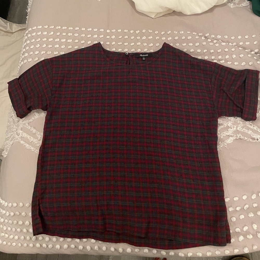 Madewell Top - Red Plaid
